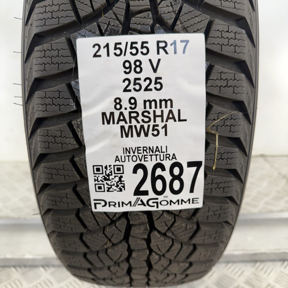 Gomma Usata 215 55 R17 98V Marshal MW51 98% Invernale - immagine 3