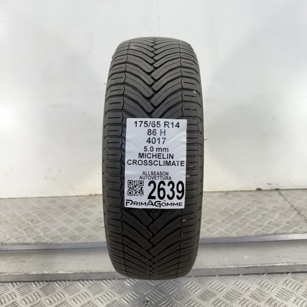 Gomma Usata 175 65 R14 86H Michelin CrossClimate 71% 4 Stagioni