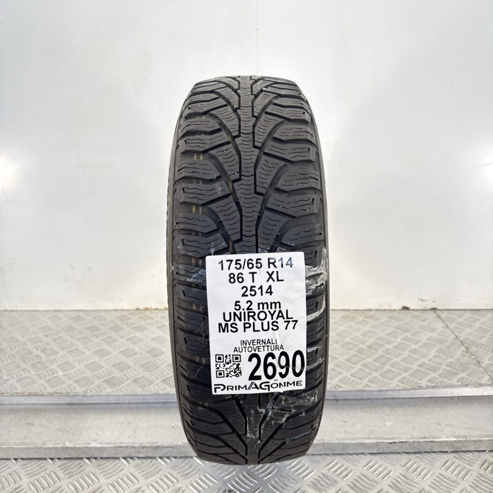 Gomma Usata 175 65 R14 86T XL Uniroyal MS Plus 77 74% Invernale
