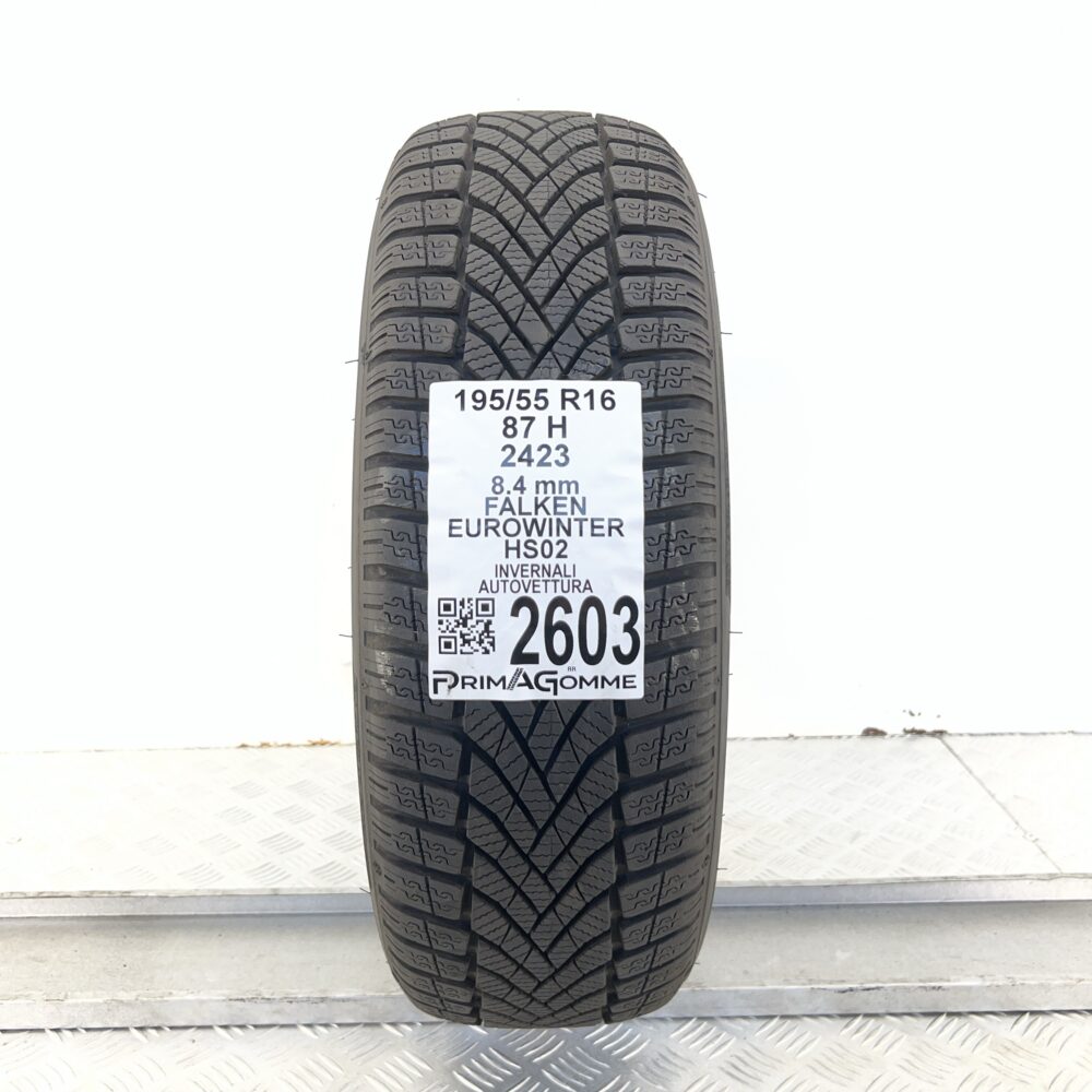 Gomma Usata 195 55 R16 87H Falken Eurowinter HS02 98% Invernale