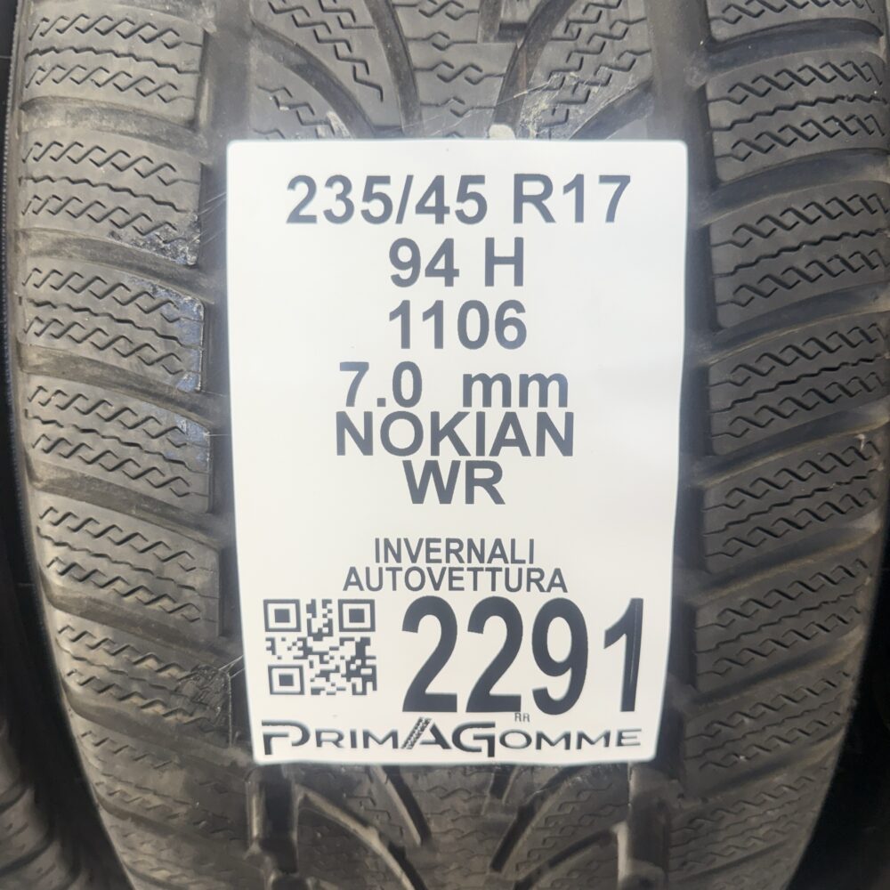 Gomme Usate 235 45 R17 94H Nokian WR 98% Invernali - immagine 3