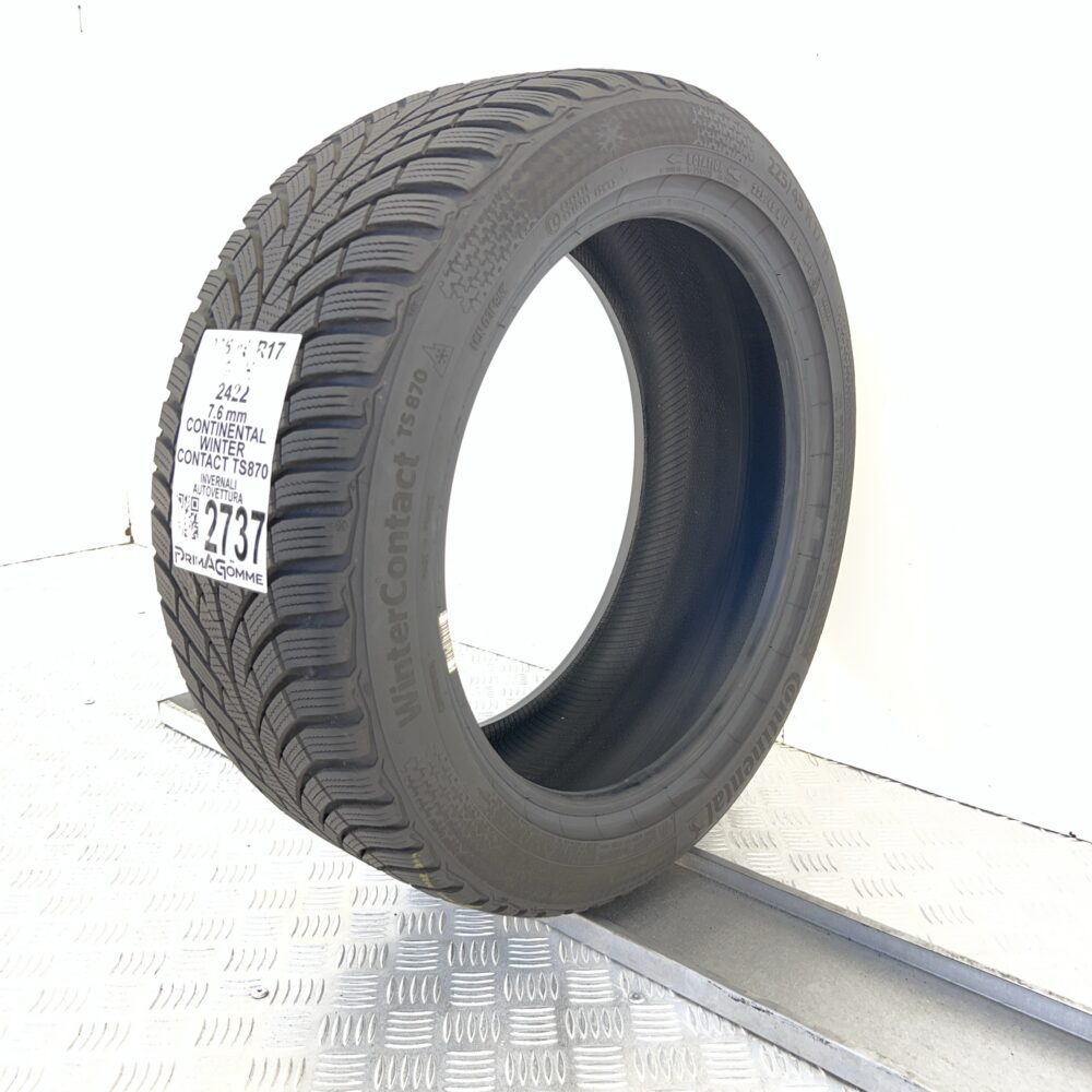 Gomma Usata 225 45 R17 91H Continental Winter Contact TS870 95% Invernale - immagine 4