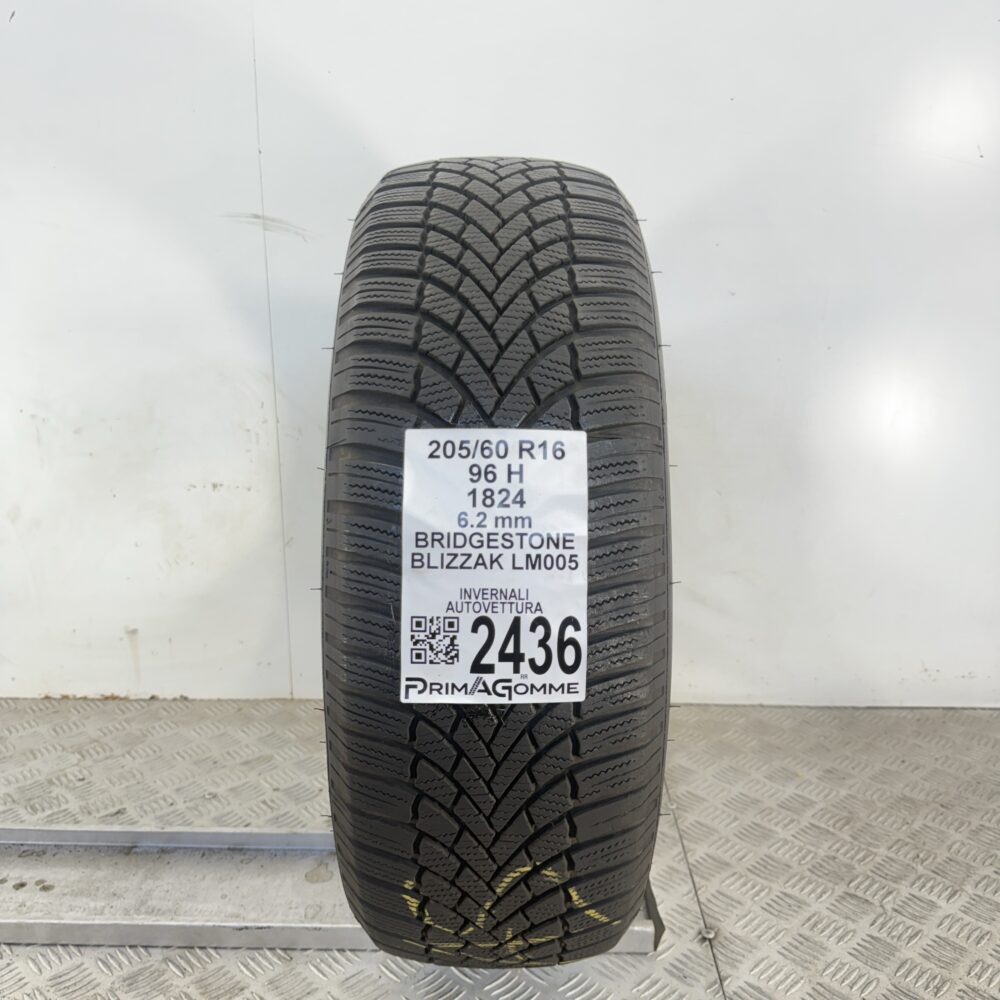 Gomma Usata 205 60 R16 96H Bridgestone Blizzak LM005 89% Invernale