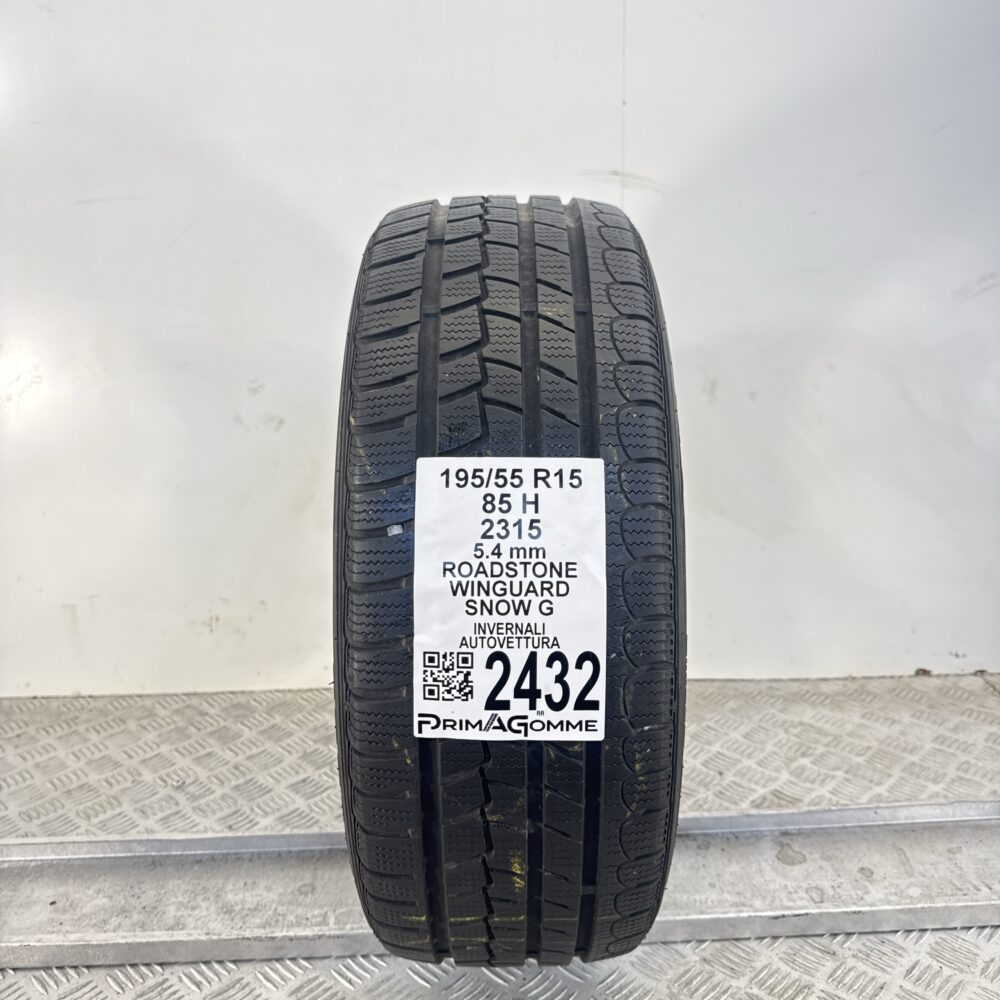 Gomma Usata 195 55 R15 85H Roadstone Winguard Snow G 77% Invernale