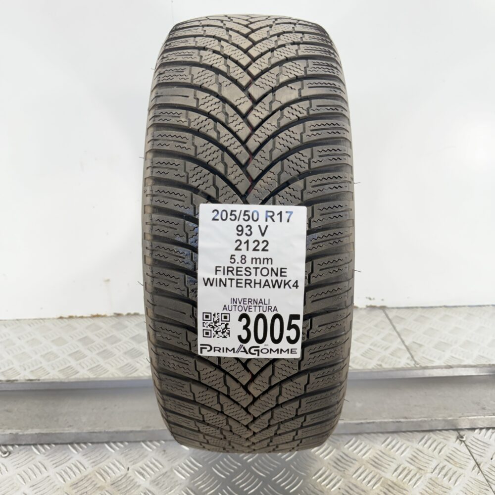 Gomma Usata 205 50 R17 93V Firestone Winterhawk 4 83% Invernale