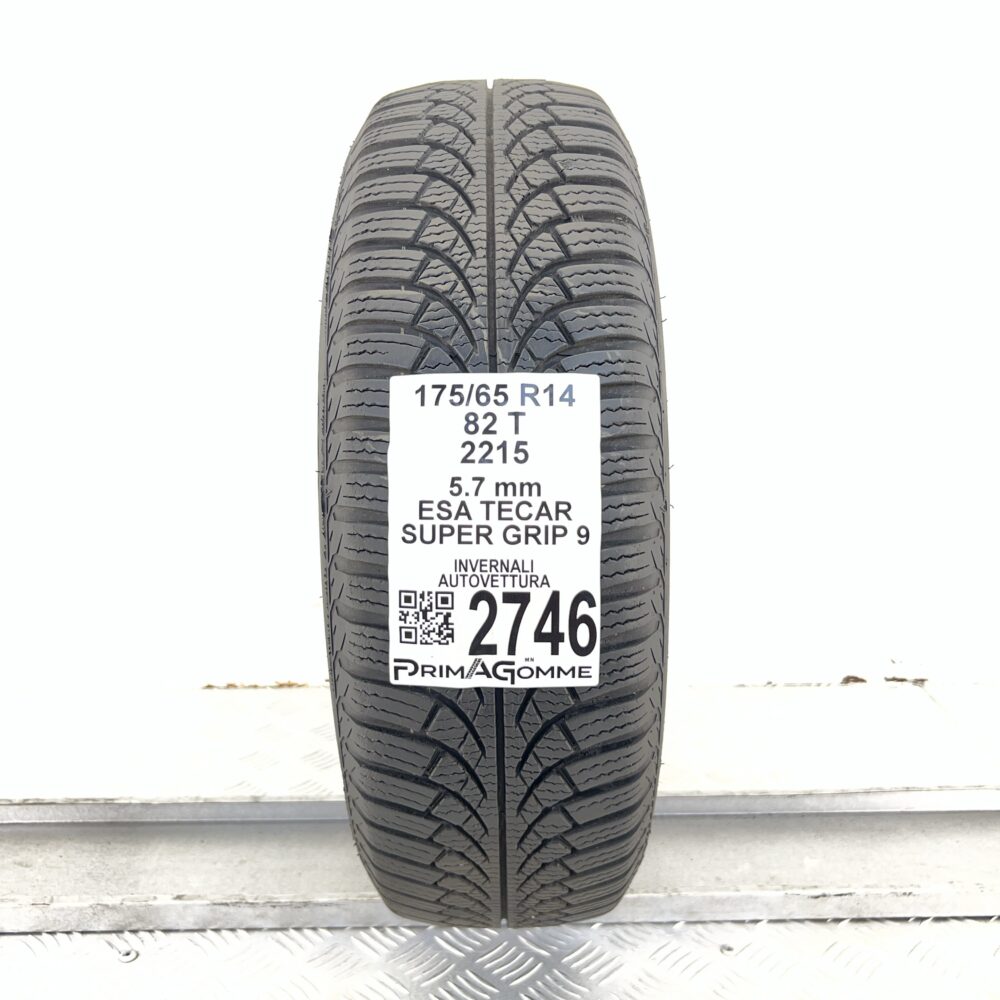 Gomma Usata 175 65 R14 82T Esa Tecar Super Grip 9 81% Invernale