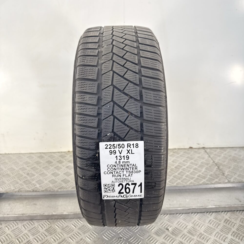 Gomma Usata 225 50 R18 99V XL Continental ContiWinterContact RunFlat Invernale