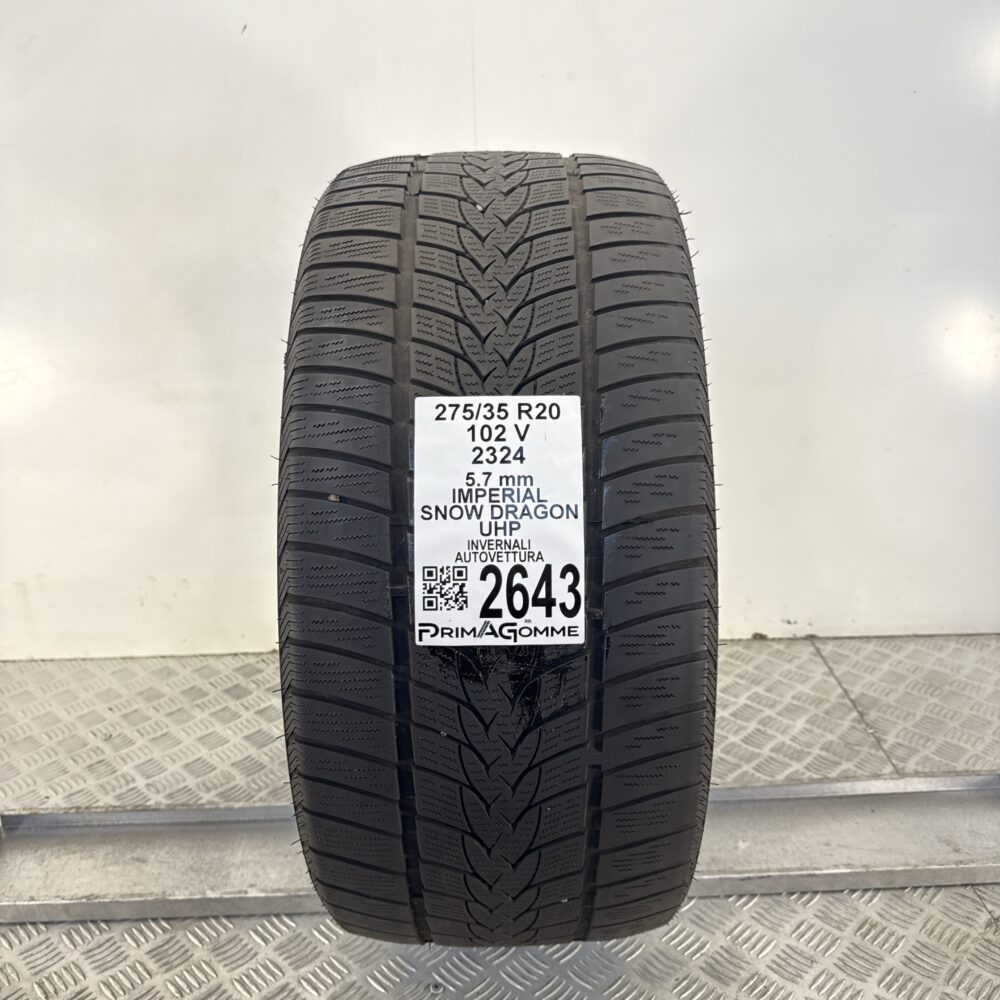 Gomma Usata 275 35 R20 102V Imperial Snow Dragon Uhp 81% Invernale