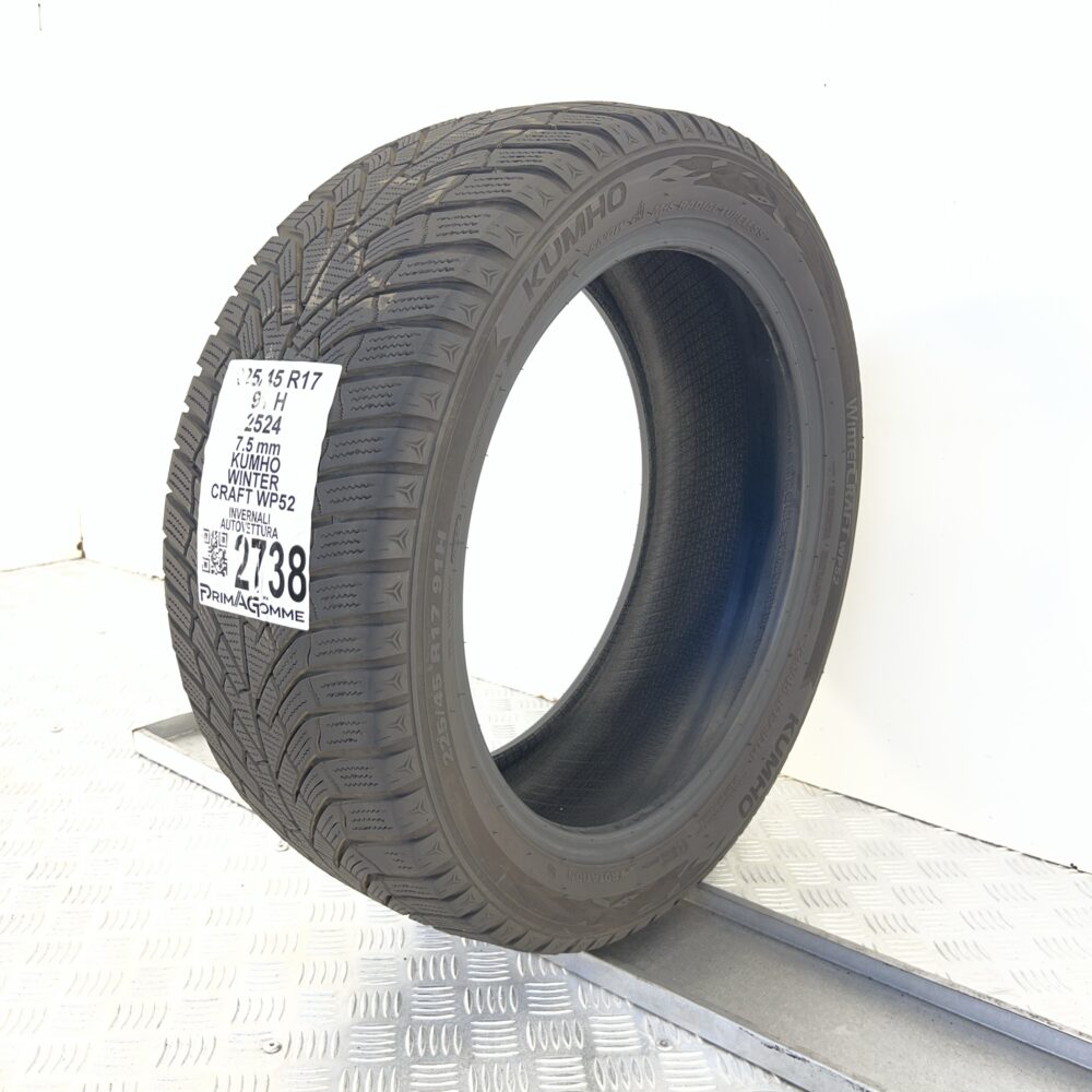 Gomma Usata 225 45 R17 91H Kumho Winter Craft WP52 94% Invernale - immagine 4