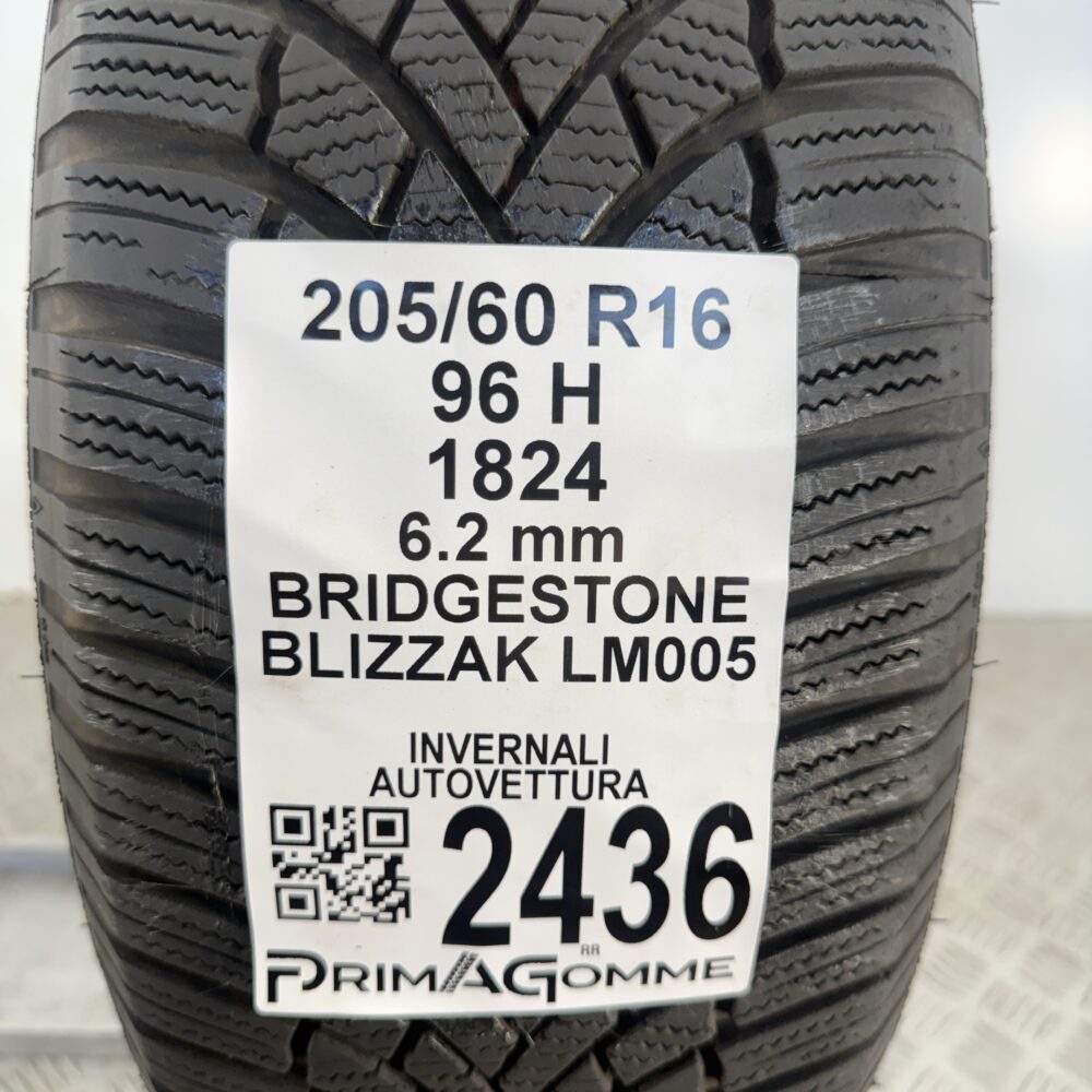 Gomma Usata 205 60 R16 96H Bridgestone Blizzak LM005 89% Invernale - immagine 3