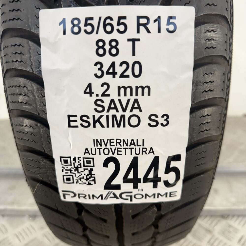 Gomma Usata 185 65 R15 88T Sava Eskimo S3 Invernale - immagine 3