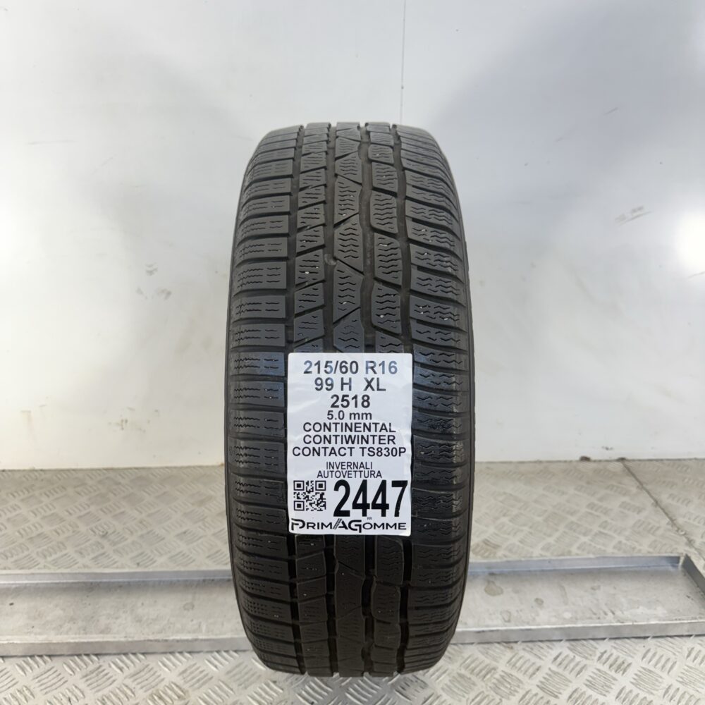 Gomma Usata 215 60 R16 99H XL Continental ContiWinterContact TS830P Invernale