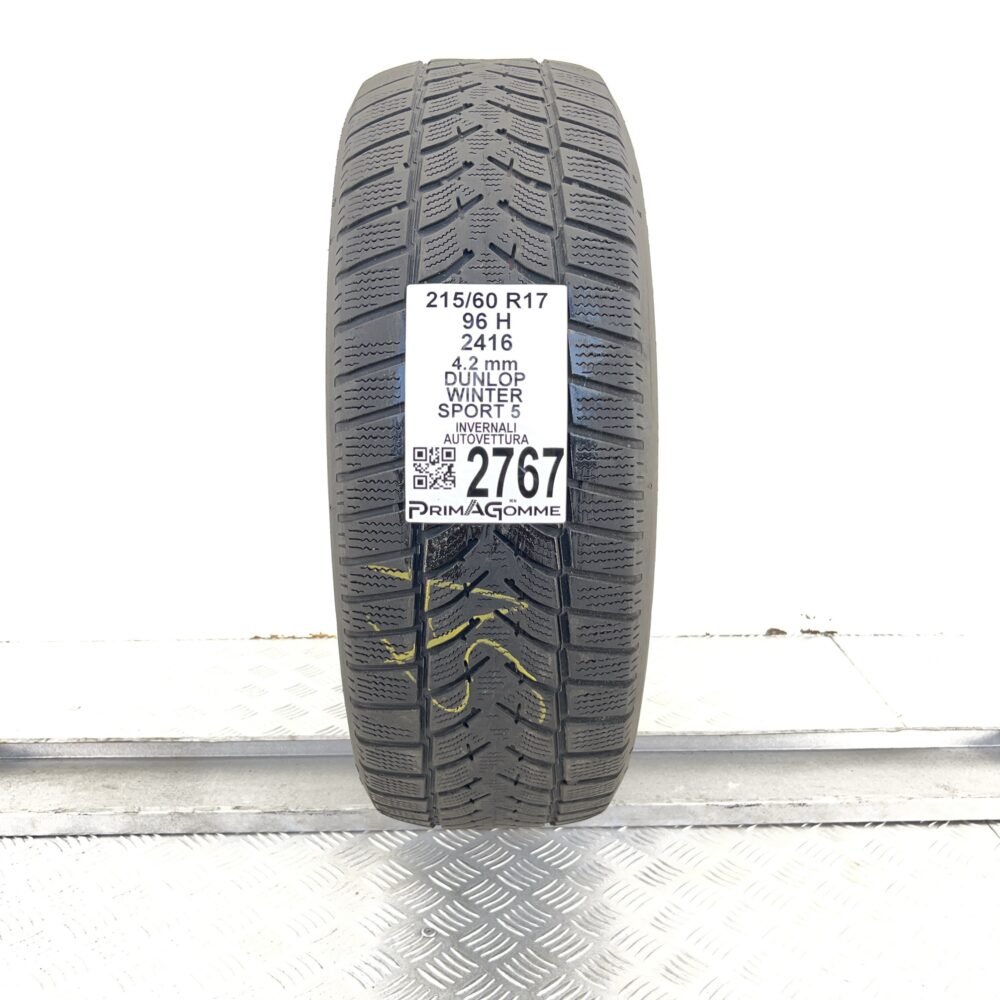Gomma Usata 215 60 R17 96H Dunlop Winter Sport 5 Invernale