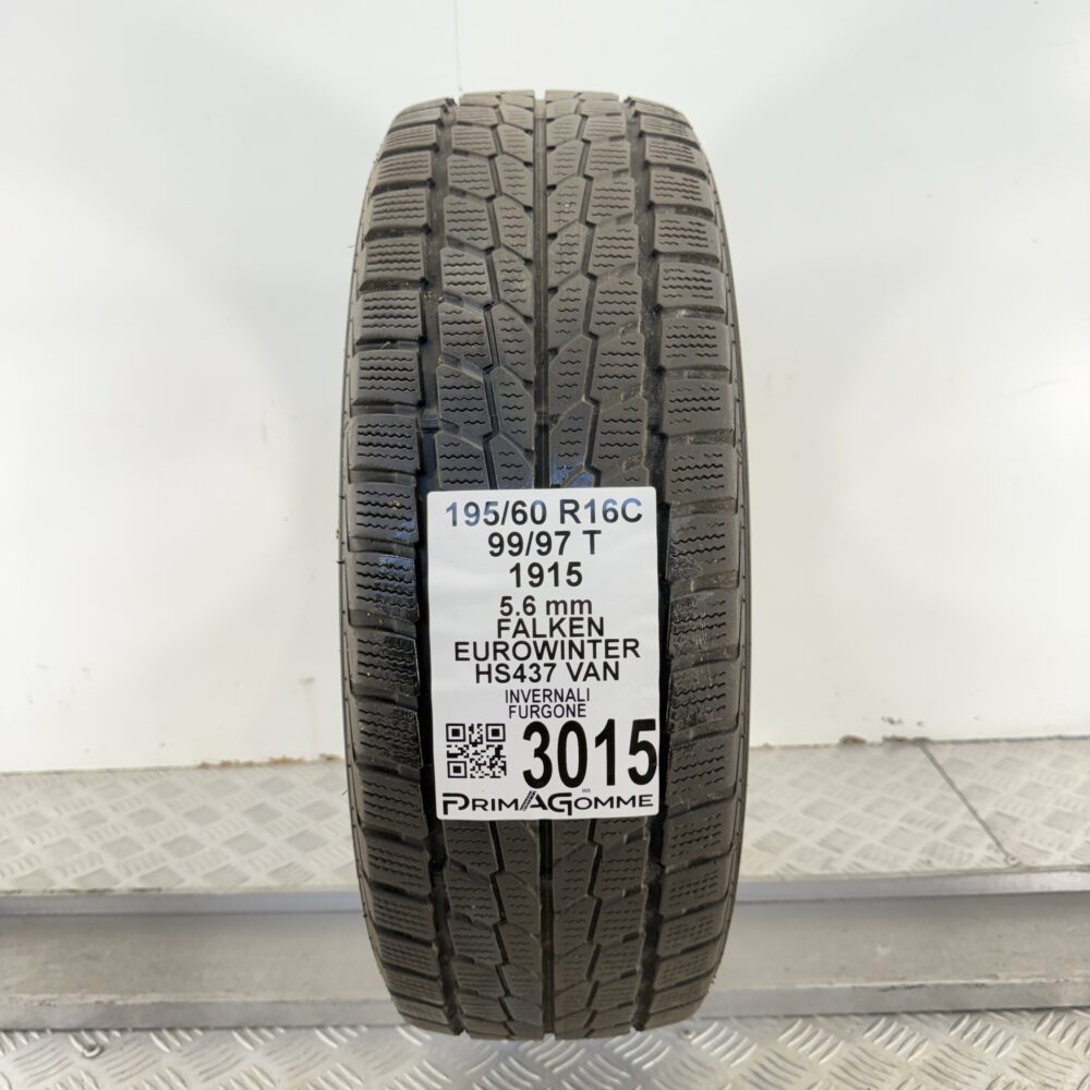 Gomma Usata 195 60 R16C 99/97T Falken Eurowinter HS437 Van 80% Invernale