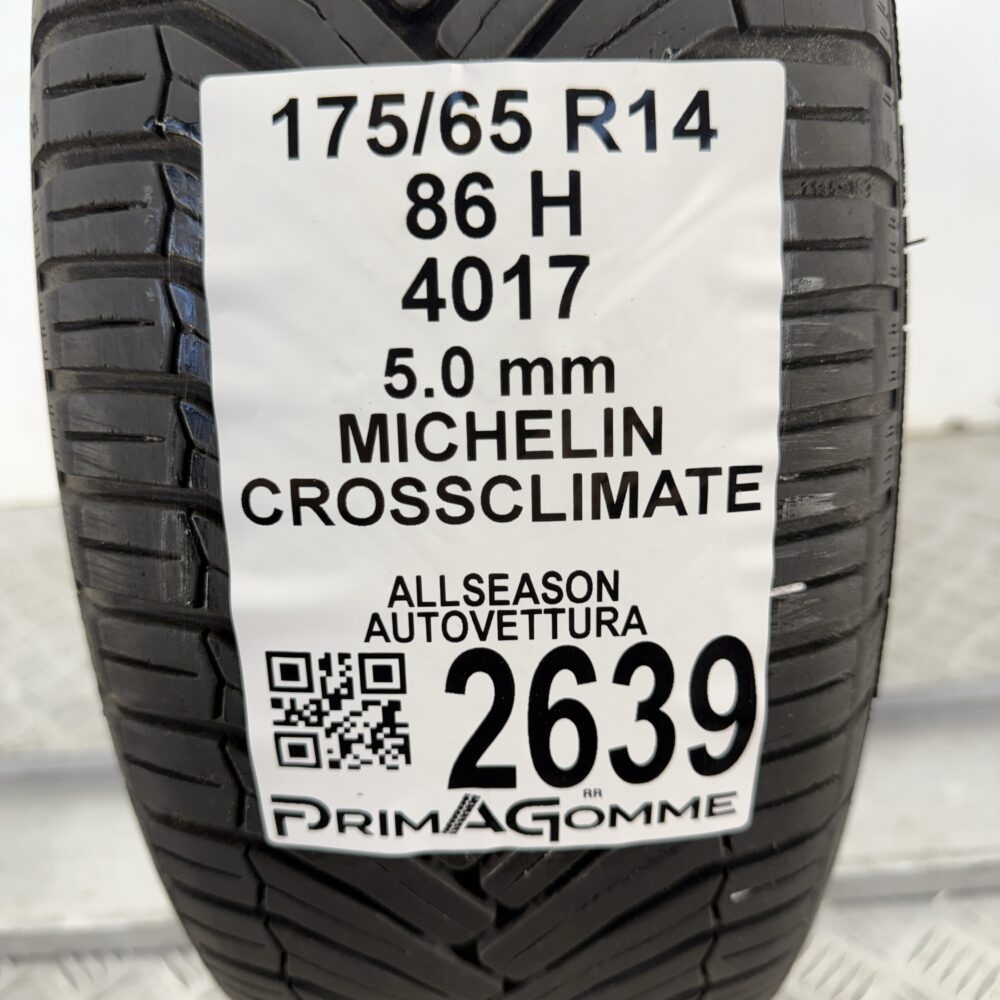 Gomma Usata 175 65 R14 86H Michelin CrossClimate 71% 4 Stagioni - immagine 3