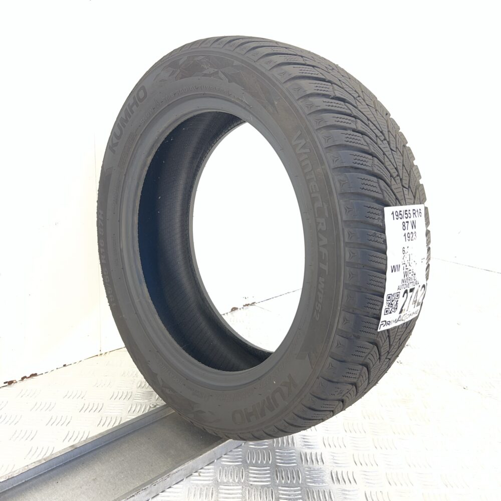 Gomma Usata 195 55 R16 87W Kumho Wintercraft WP52 81% Invernale - immagine 5