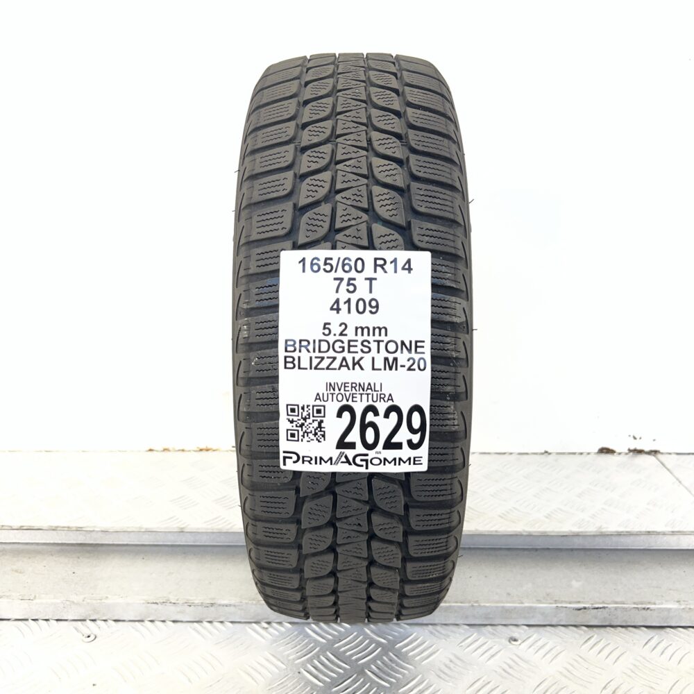 Gomma Usata 165 60 R14 75T Bridgestone Blizzak LM-20 Invernale