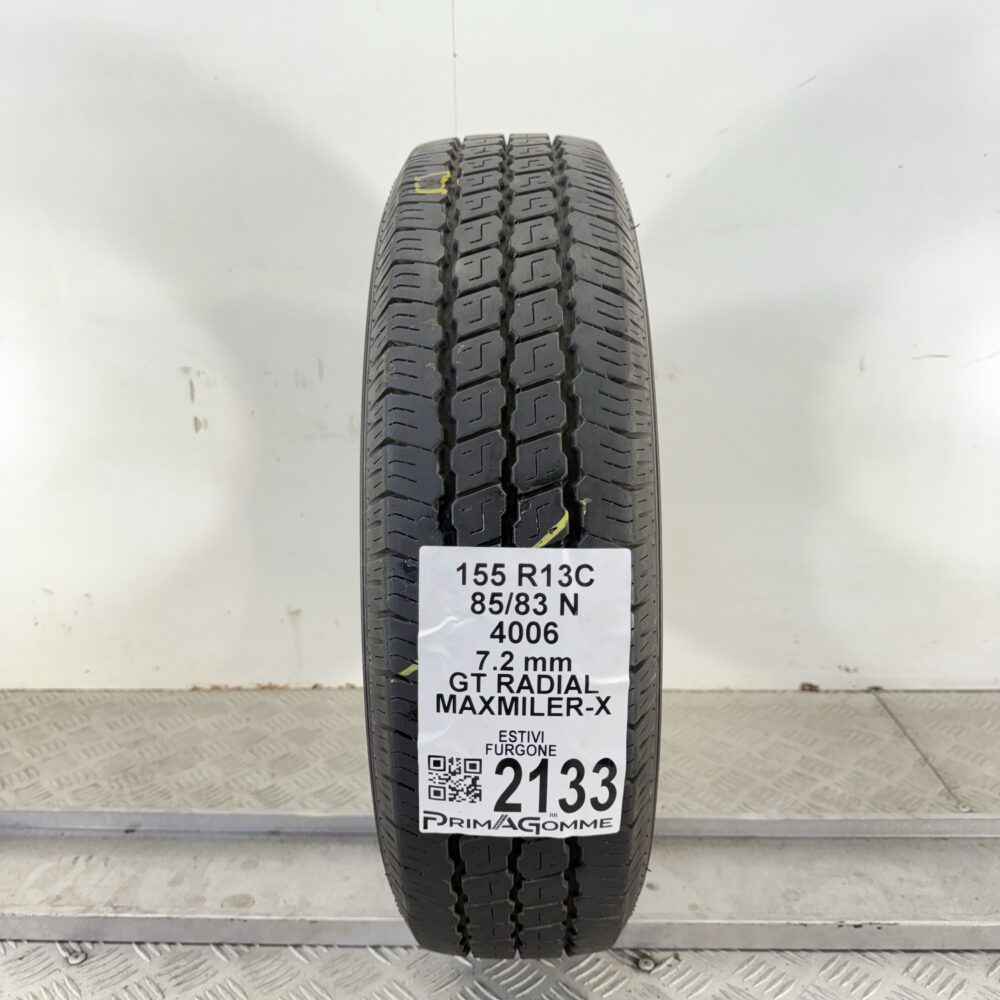 Gomma Usata 155 80 R13C 85/83N Gt Radial Maxmiler-X 98% Estivo