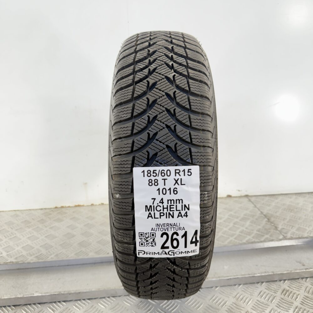 Gomma Usata 185 60 R15 88T XL Michelin Alpin A4 98% Invernale