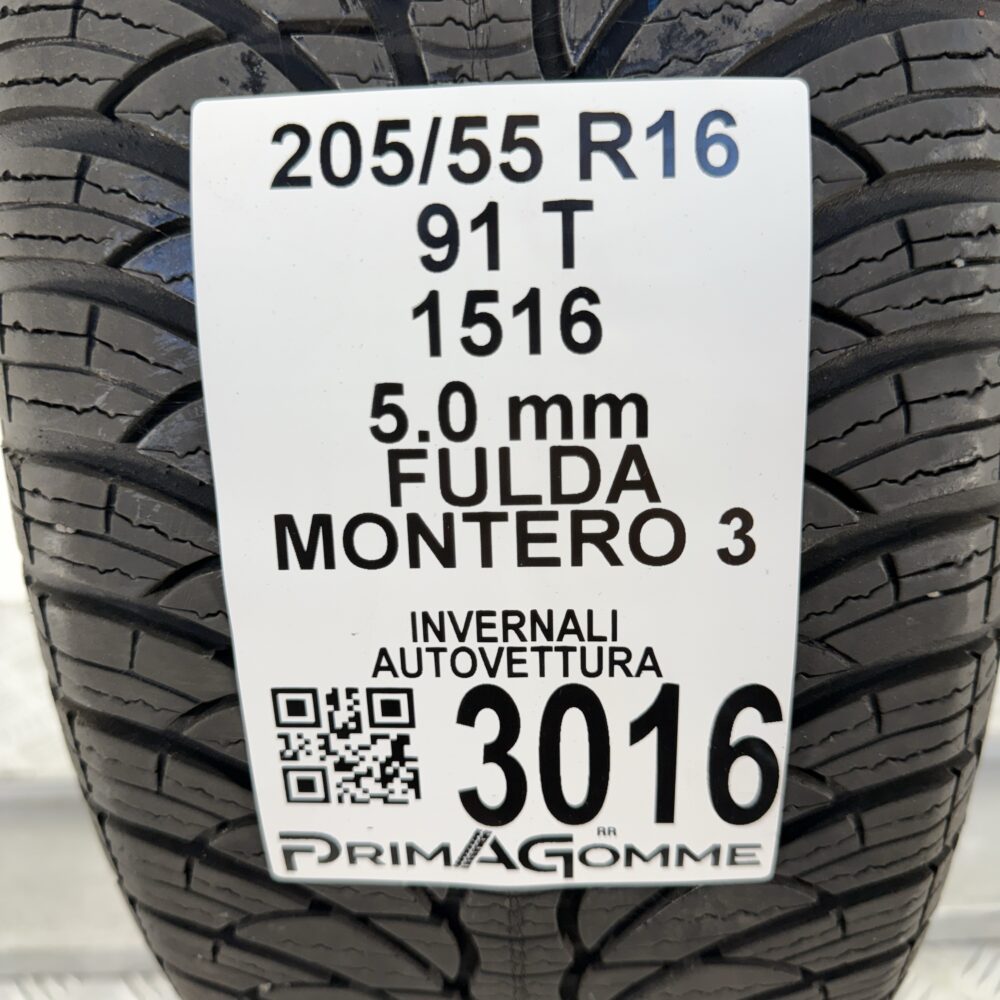 Gomma Usata 205 55 R16 91T Fulda Montero 3 71% Invernale - immagine 3