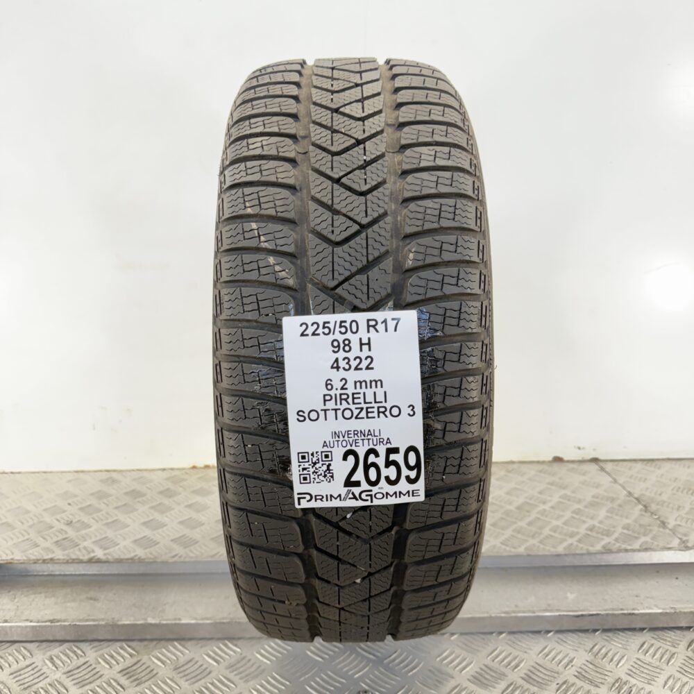 Gomma Usata 225 50 R17 98H Pirelli Sottozero 3 89% Invernale