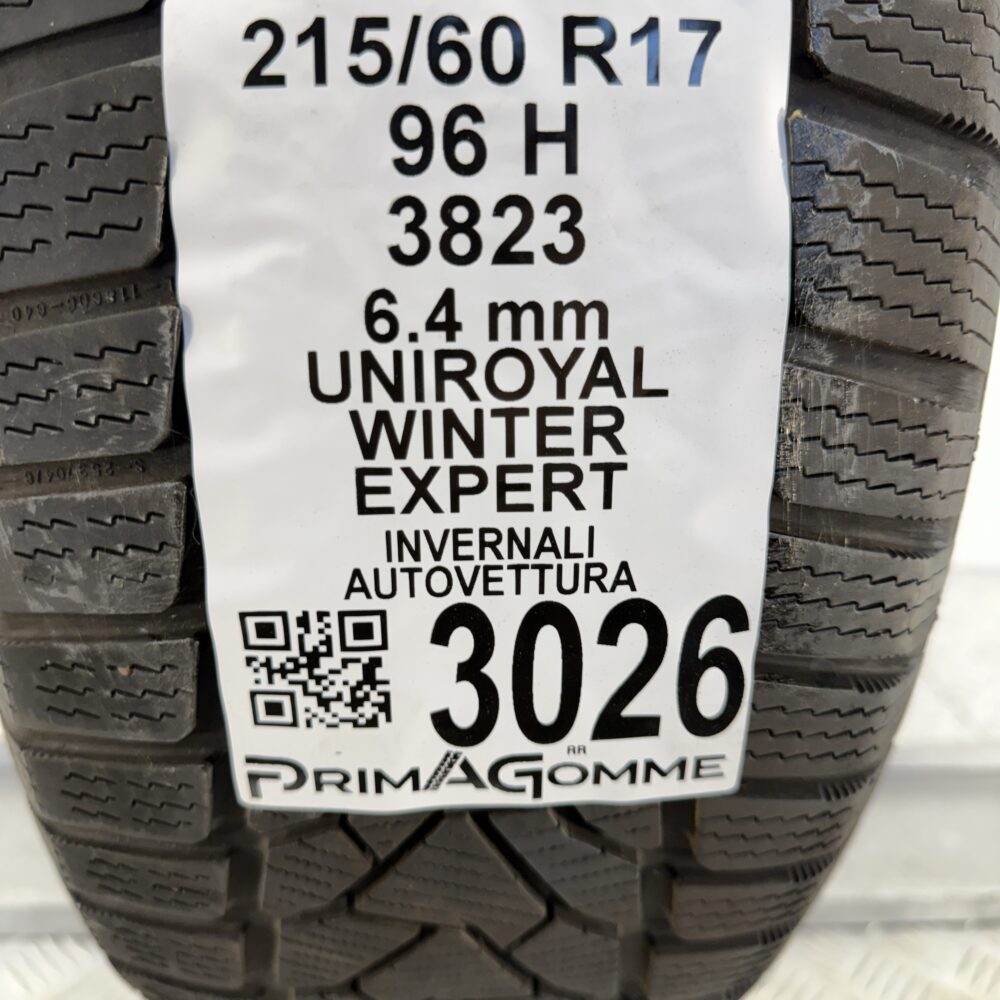 Gomma Usata 215 60 R17 96H Uniroyal Winter Expert 91% Invernale - immagine 3