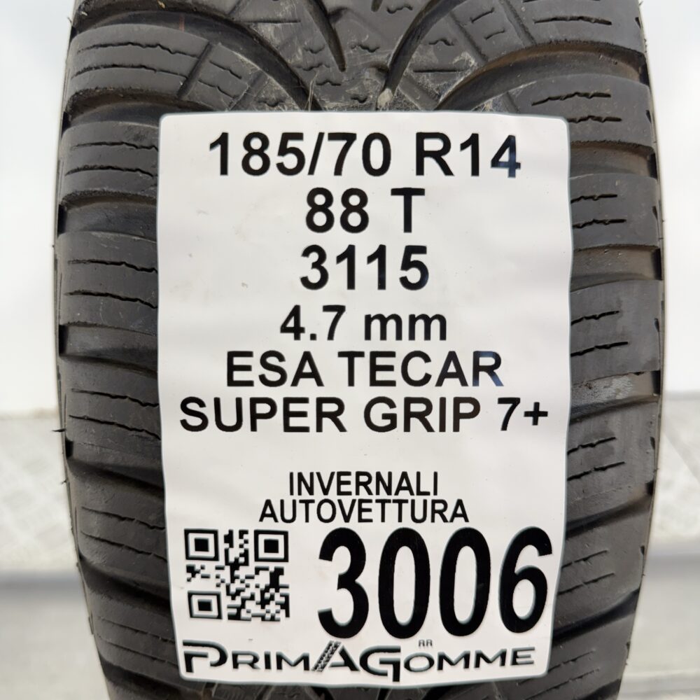 Gomma Usata 185 70 R14 88T Esa Tecar Super Grip 7+ Invernale - immagine 3