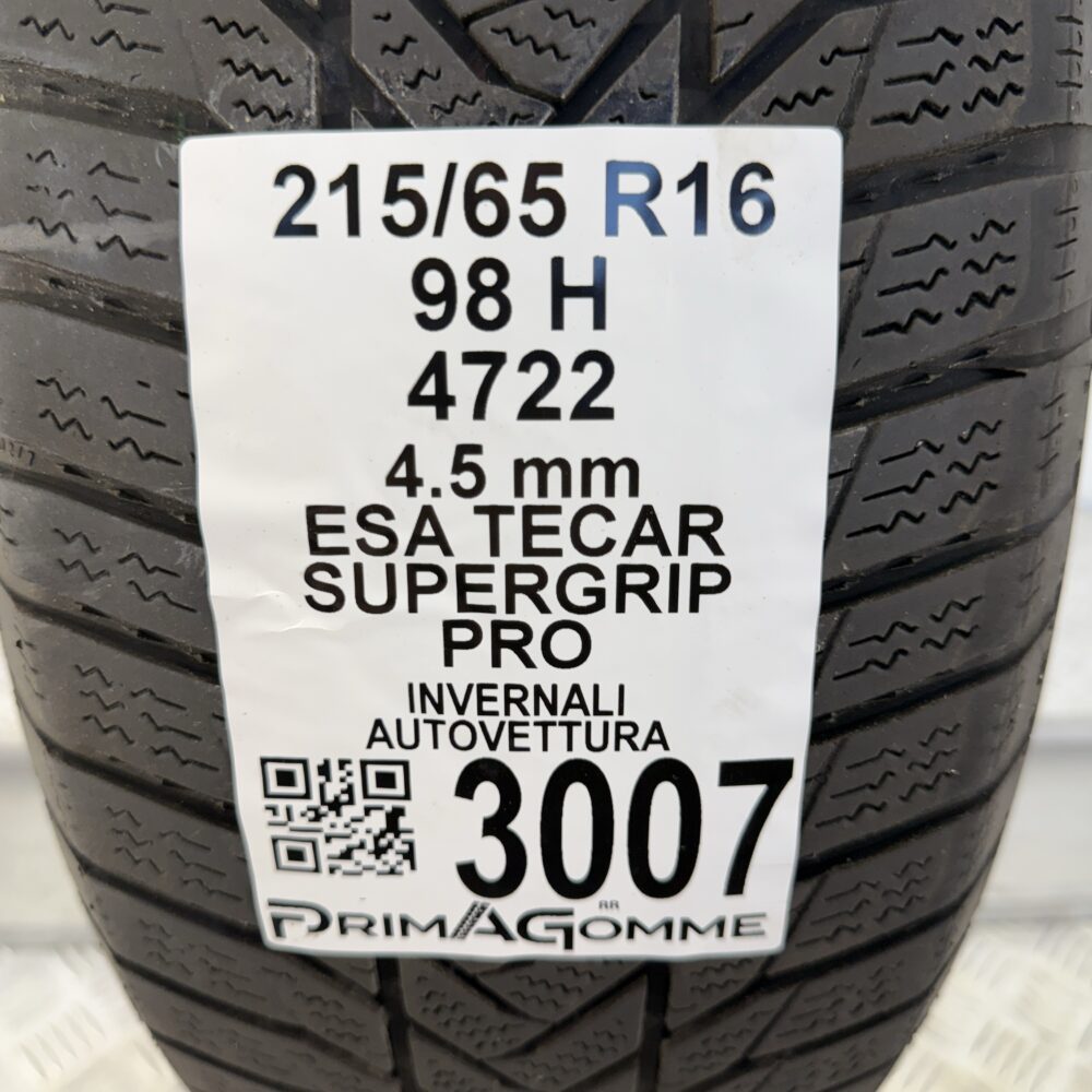 Gomma Usata 215 65 R16 98H Esa Tecar Supergrip Pro Invernale - immagine 3