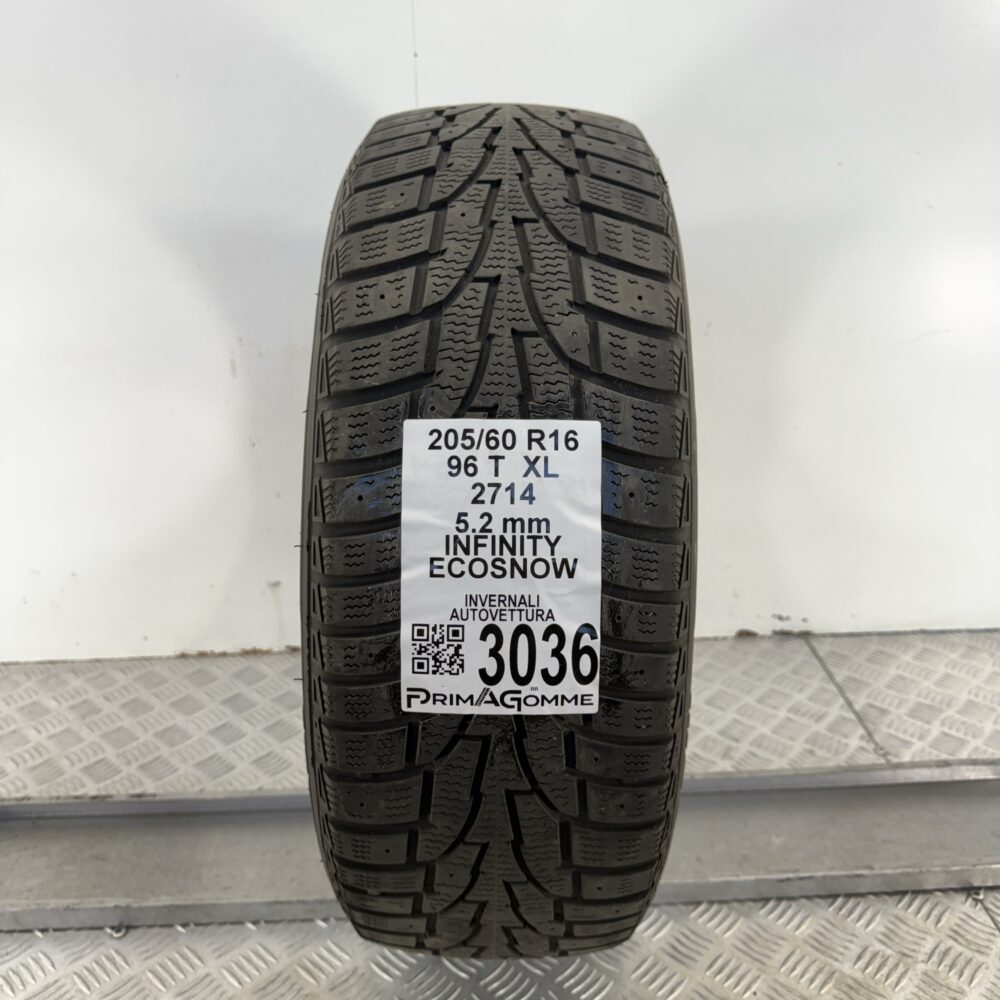 Gomma Usata 205 60 R16 96T XL Infinity Ecosnow 74% Invernale
