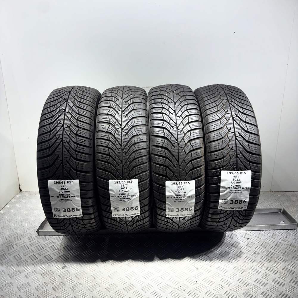 Gomme Usate 195 65 R15 95T Kumho Wintercraft WP52 98% Invernali