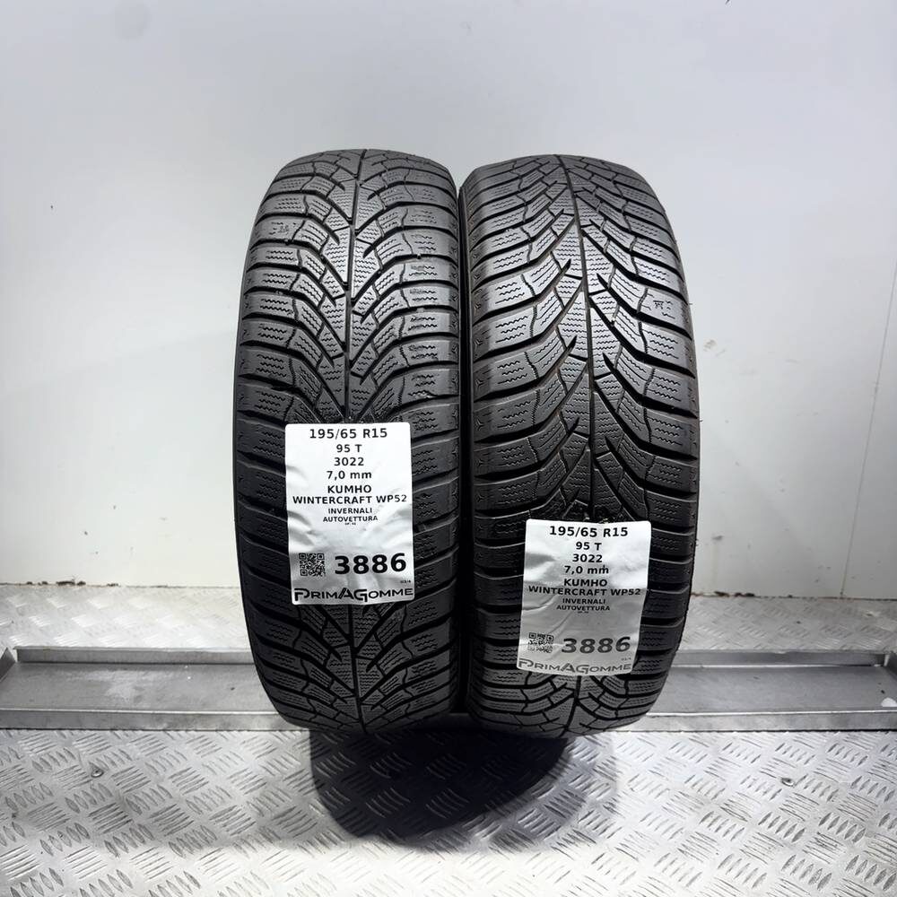 Gomme Usate 195 65 R15 95T Kumho Wintercraft WP52 98% Invernali - immagine 10