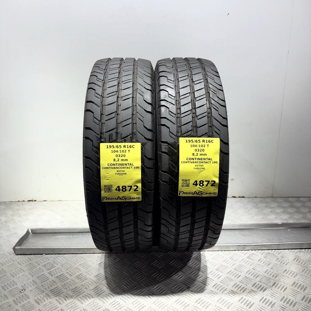 Gomme Usate 195 65 R16C 104/102T Continental Contivancontact 100 98% Estive