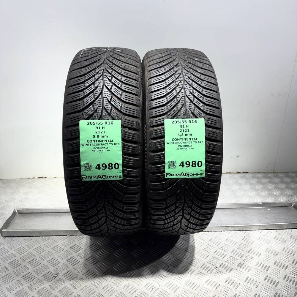 Gomme Usate 205 55 R16 91H Continental Wintercontact TS 870 83% Invernali