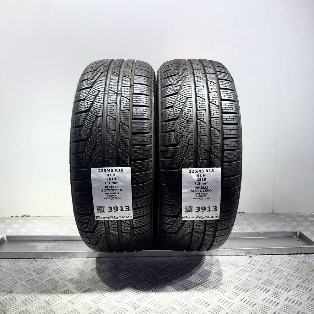 Gomme Usate 225 45 R18 91H Pirelli Sottozero RunFlat 98% Invernali