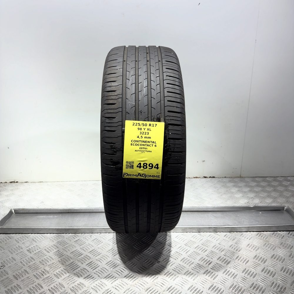 Gomma Usata 225 50 R17 98Y XL Continental Ecocontact 6 Estivo