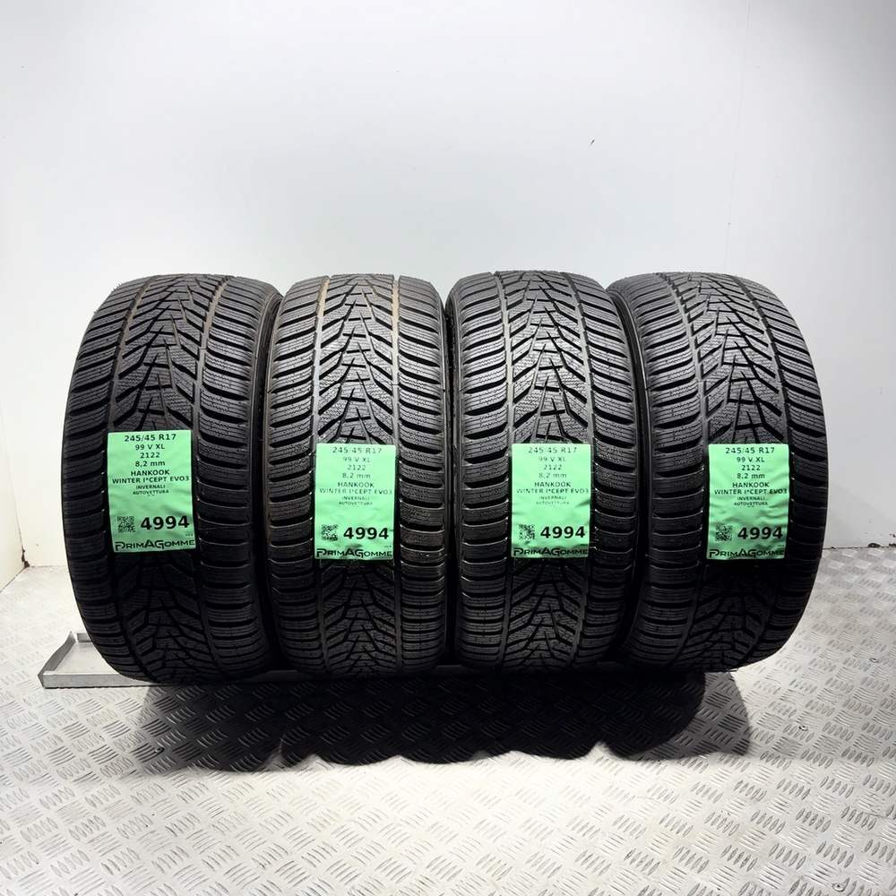 Gomme Usate 245 45 R17 99V XL Hankook Winter I*Cept Evo3 98% Invernali