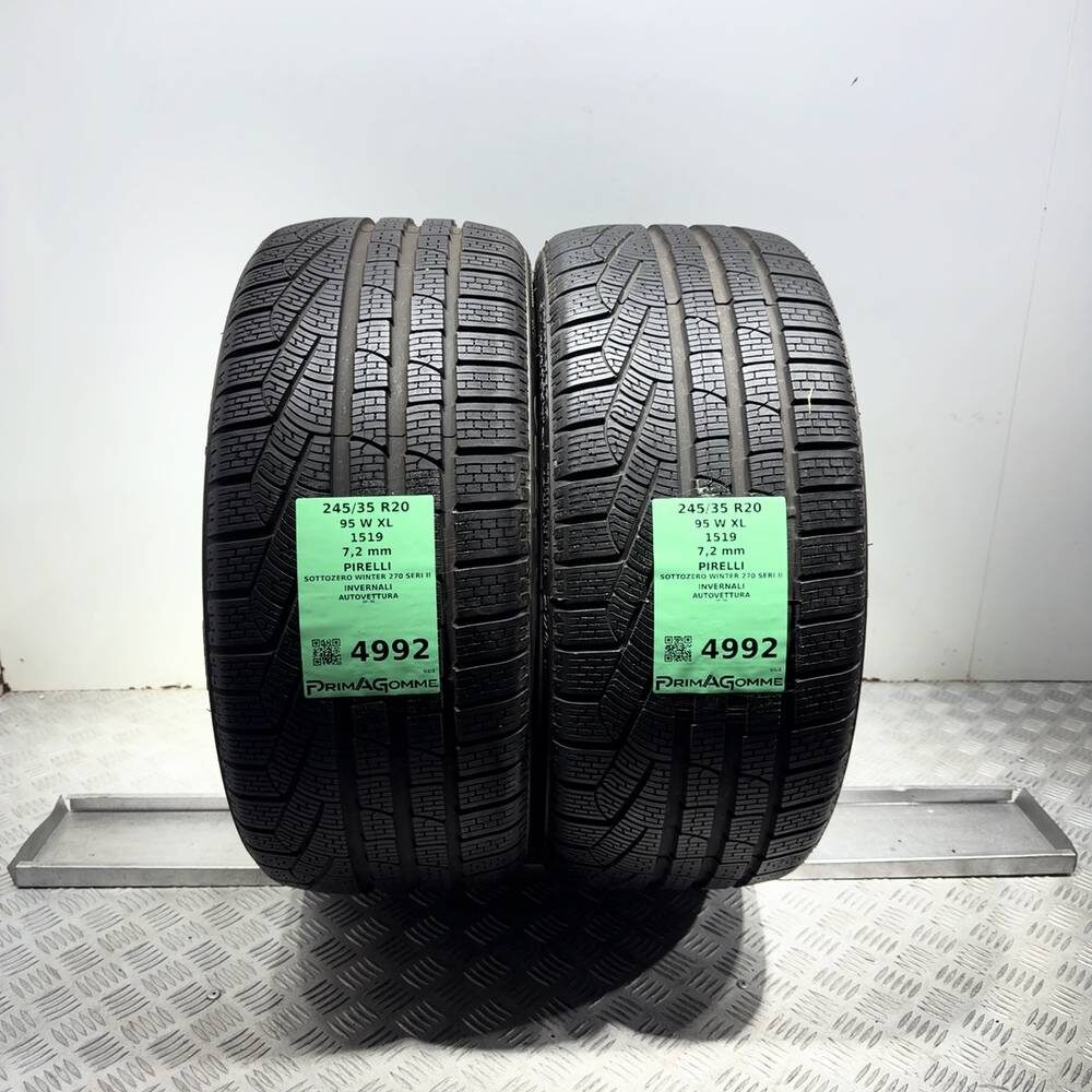 Gomme Usate 245 35 R20 95W XL Pirelli Sottozero Winter 270 Seri II 98% Invernali