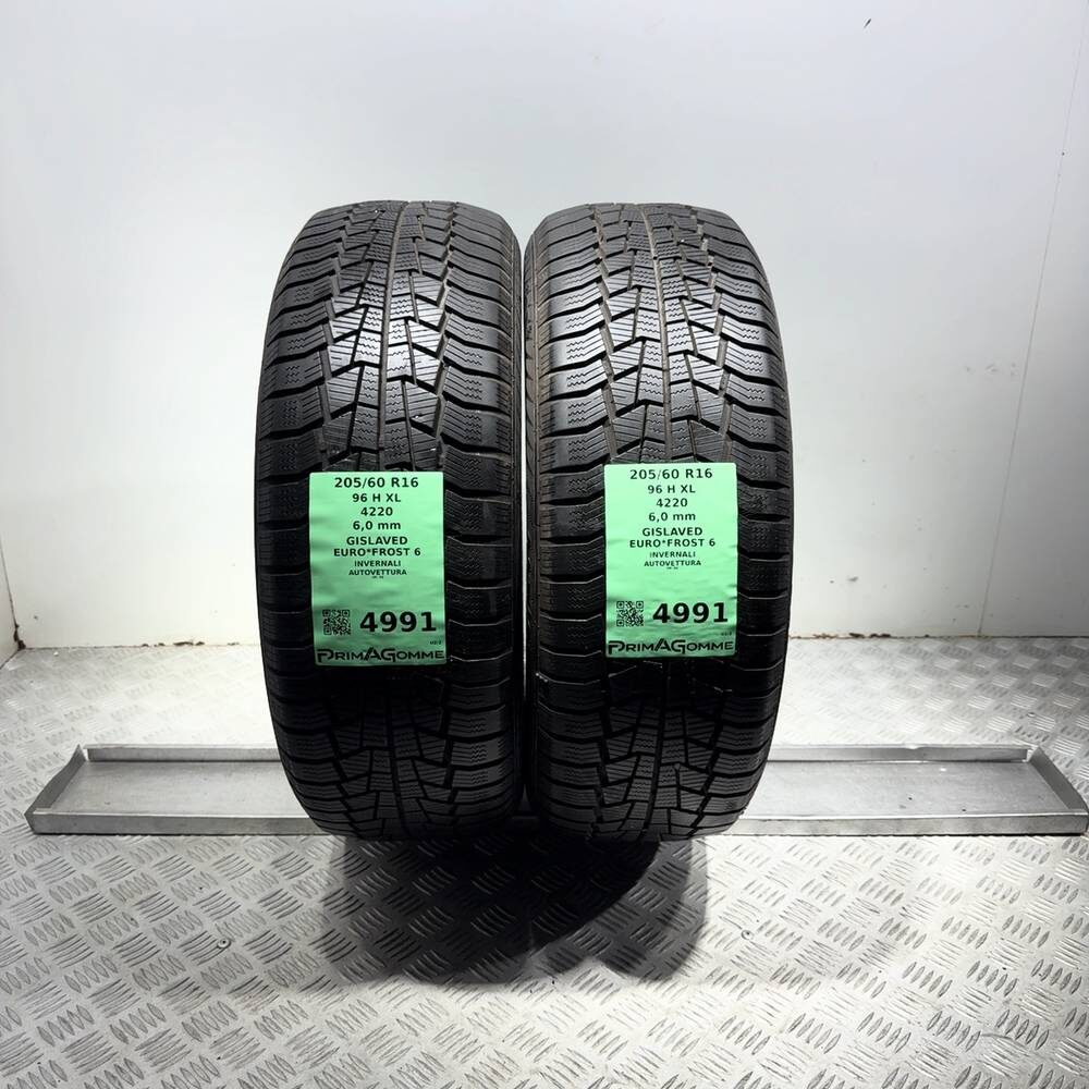 Gomme Usate 205 60 R16 96H XL Gislaved Euro*Frost 6 86% Invernali