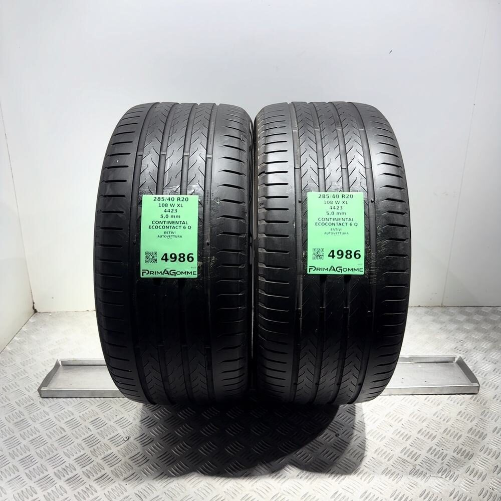 Gomme Usate 285 40 R20 108W XL Continental Ecocontact 6 Q 71% Estive