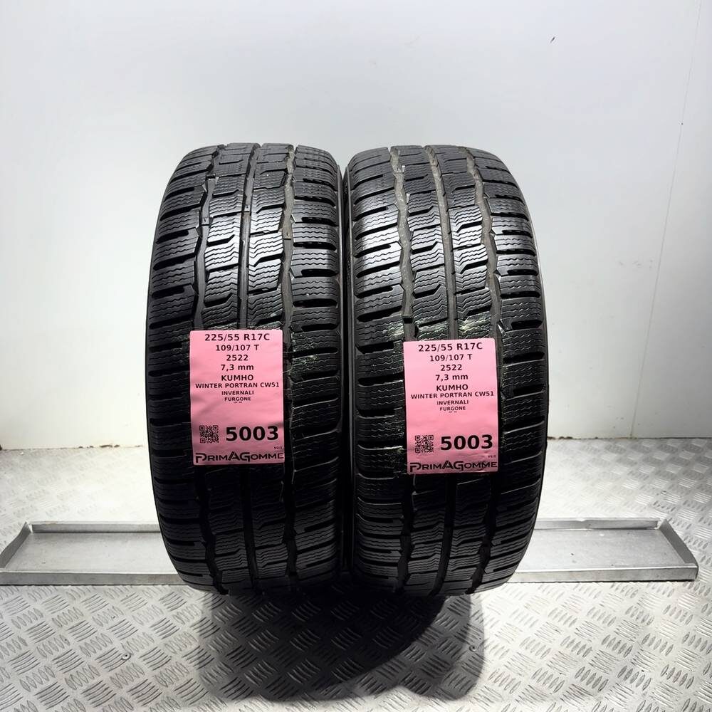 Gomme Usate 225 55 R17C 109/107T Kumho Winter Portran CW51 98% Invernali