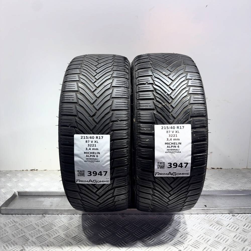 Gomme Usate 215 40 R17 87V XL Michelin Alpin 6 Invernali