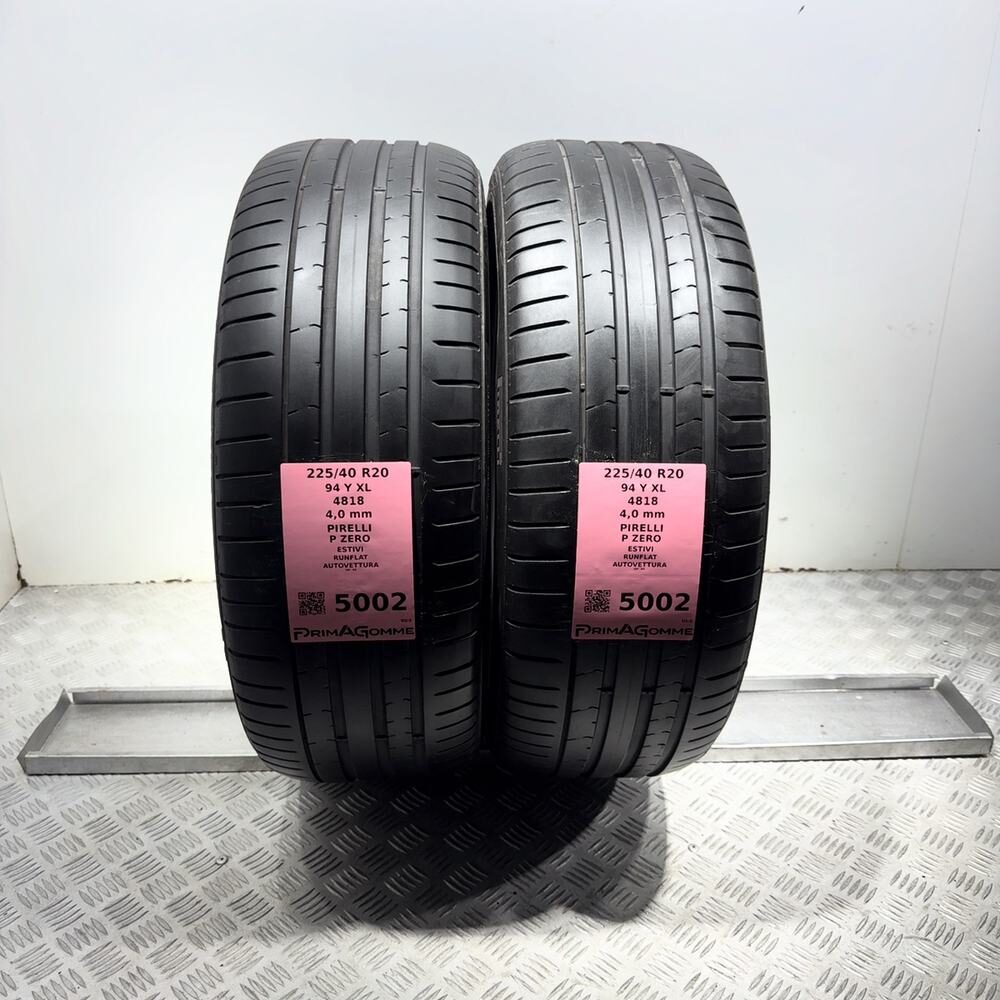 Gomme Usate 225 40 R20 94Y XL Pirelli P Zero RunFlat Estive