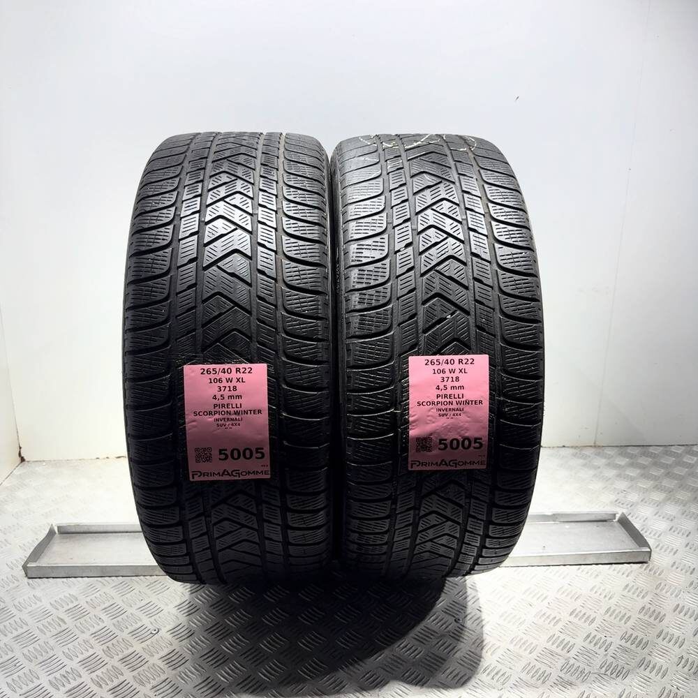 Gomme Usate 265 40 R22 106W XL Pirelli Scorpion Winter Invernali