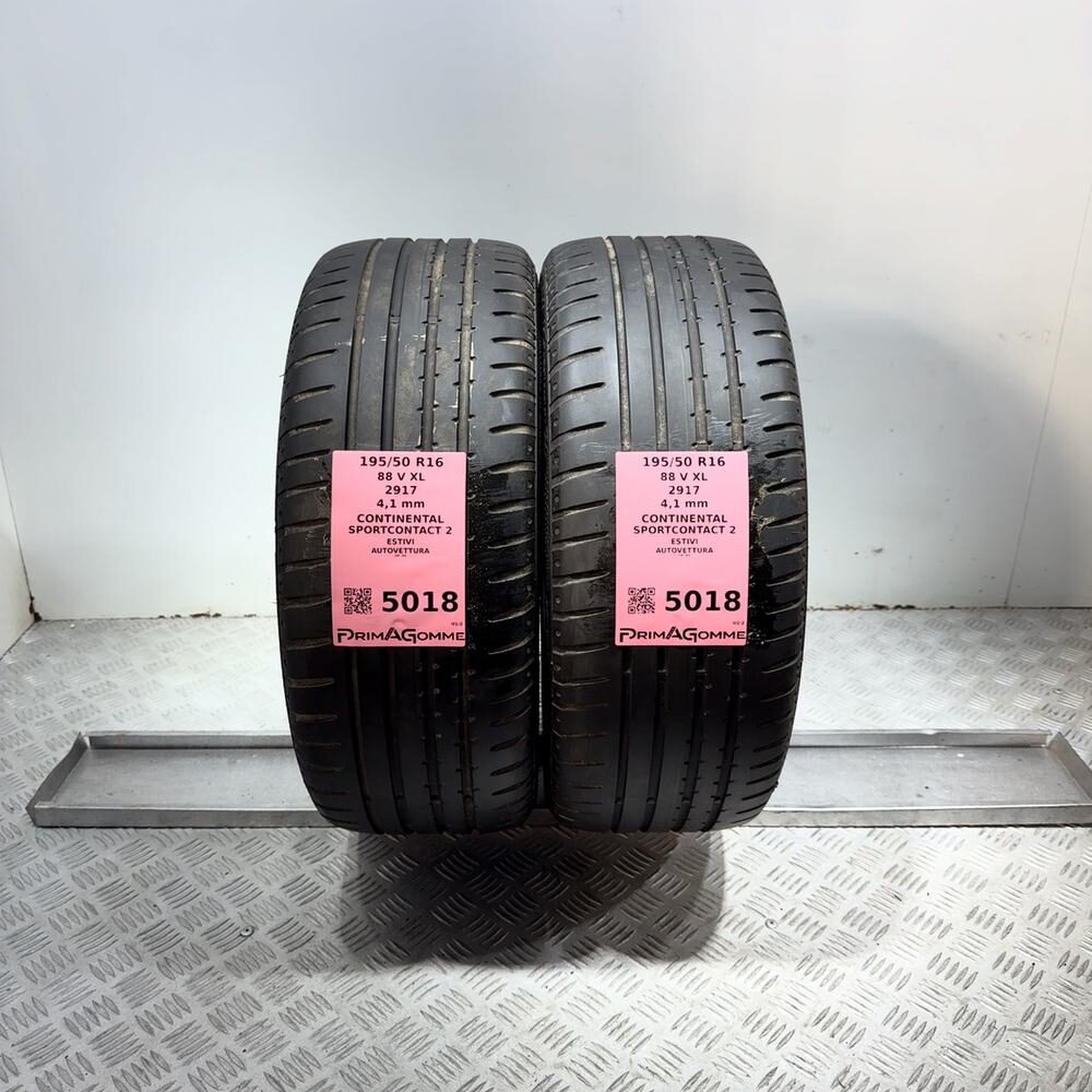 Gomme Usate 195 50 R16 88V XL Continental Sportcontact 2 Estive