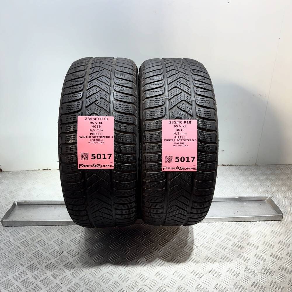 Gomme Usate 235 40 R18 95V XL Pirelli Winter Sottozero 3 Invernali