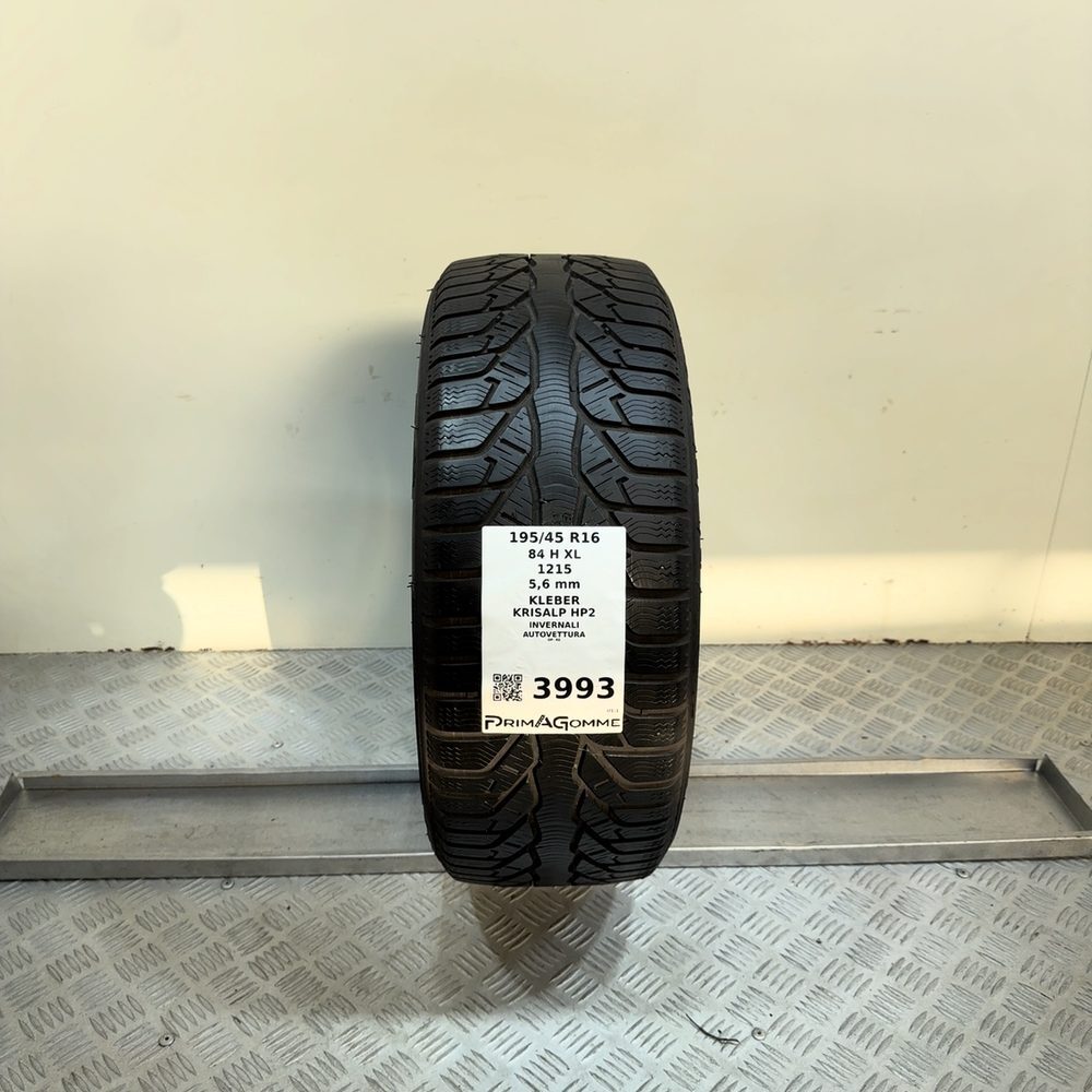 Gomma Usata 195 45 R16 84H XL Kleber Krisalp HP2 80% Invernale
