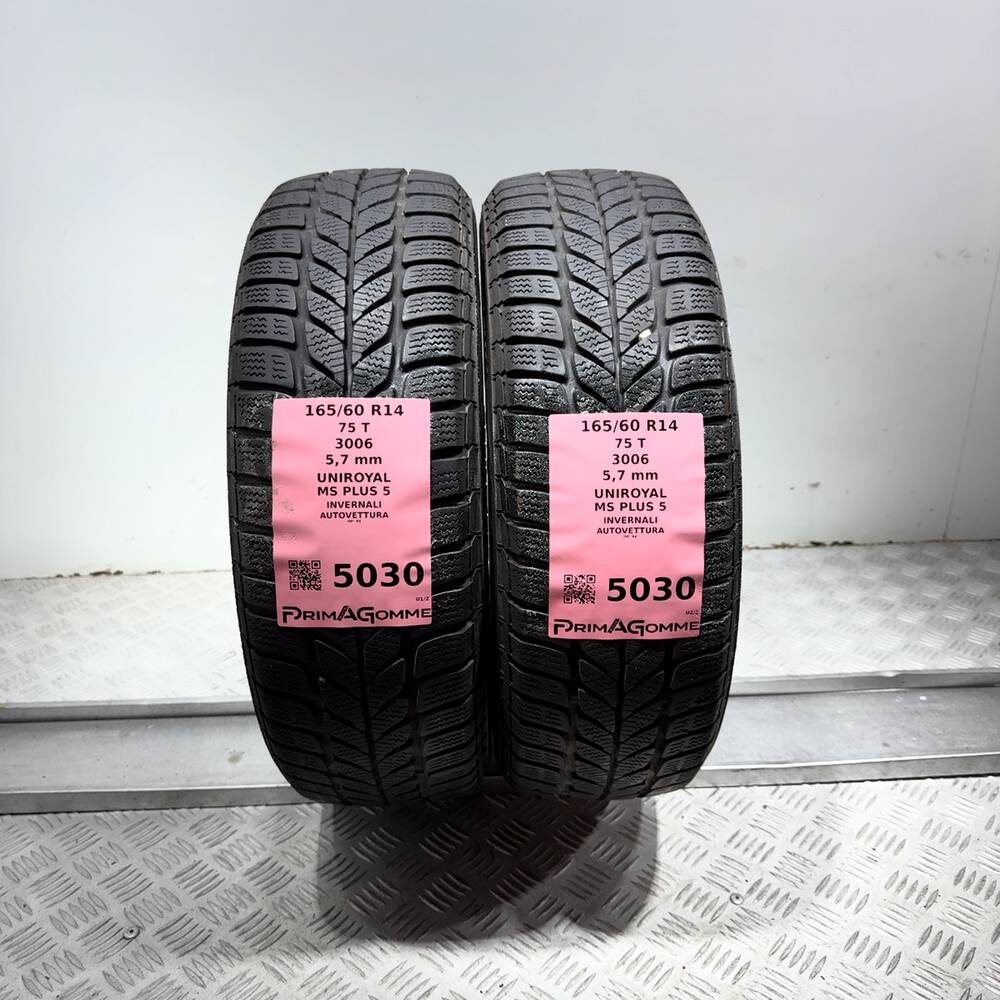 Gomme Usate 165 60 R14 75T Uniroyal MS Plus 5 81% Invernali