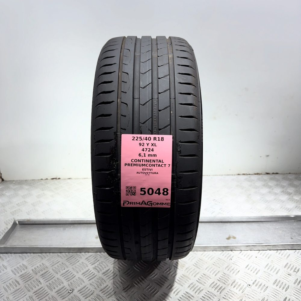 Gomma Usata 225 40 R18 92Y XL Continental Premiumcontact 7 87% Estivo