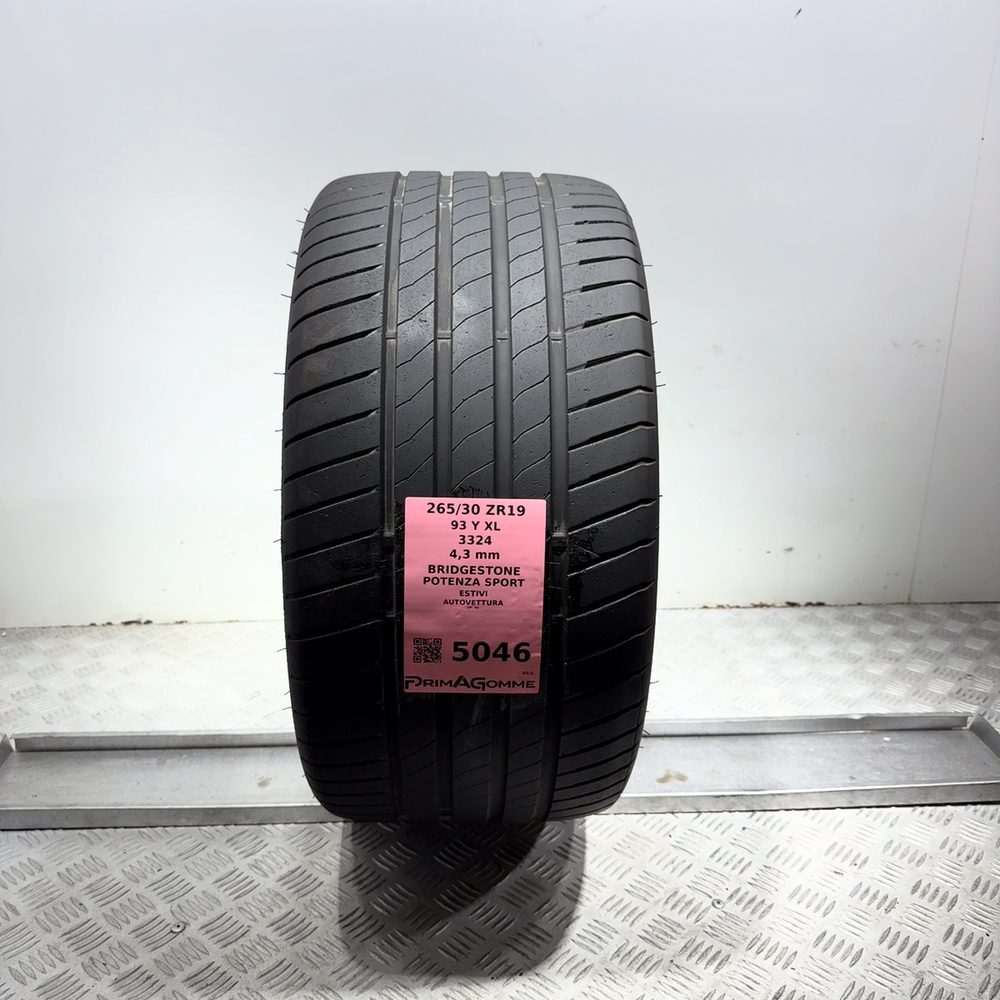 Gomma Usata 265 30 ZR19 93Y XL Bridgestone Potenza Sport Estivo