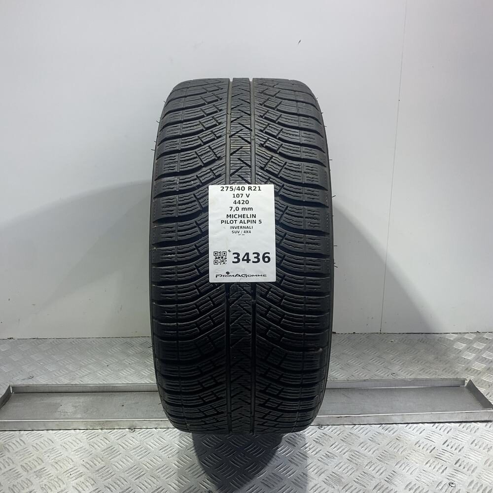 Gomma Usata 275 40 R21 107V XL Michelin Pilot Alpin 5 98% Invernale